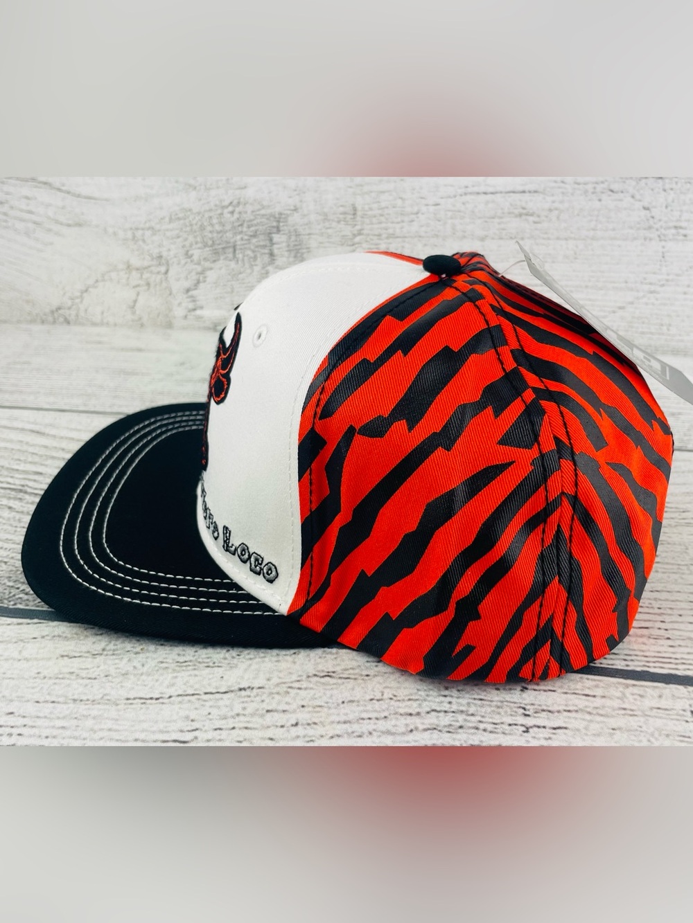 Monster Jam El Toro Loco Adult OS Adjustable SnapBack Hat - NEW Orange White - Picture 3 of 8